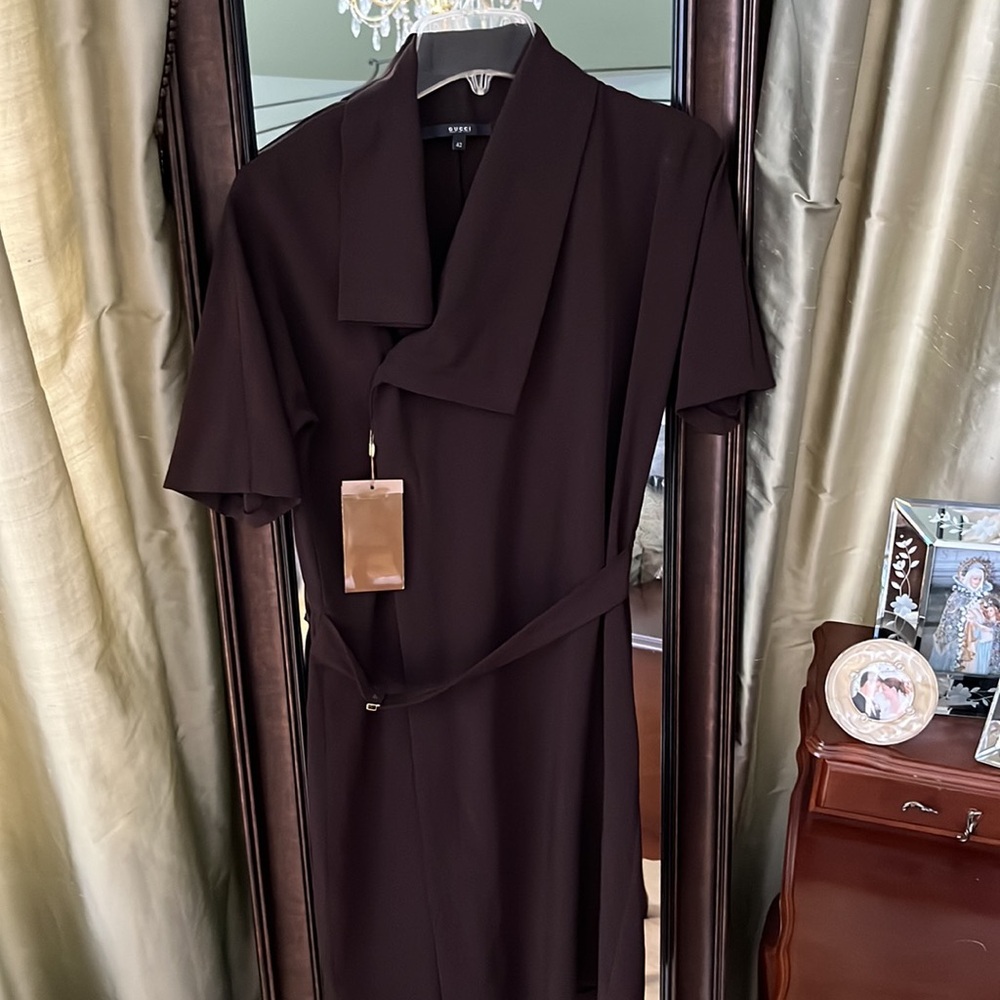 Gucci Womens Dark a plum Dress 40